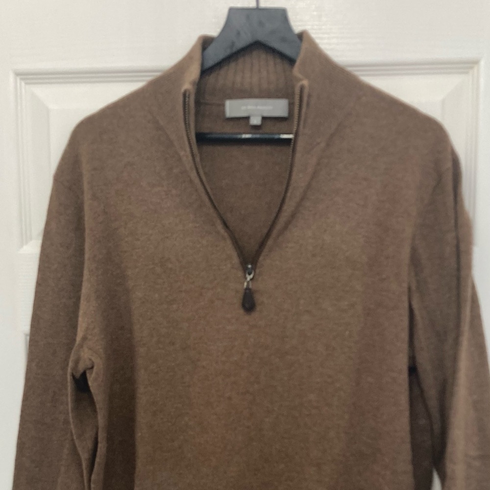 Neiman Marcus 1/4 Zip sweater brownish